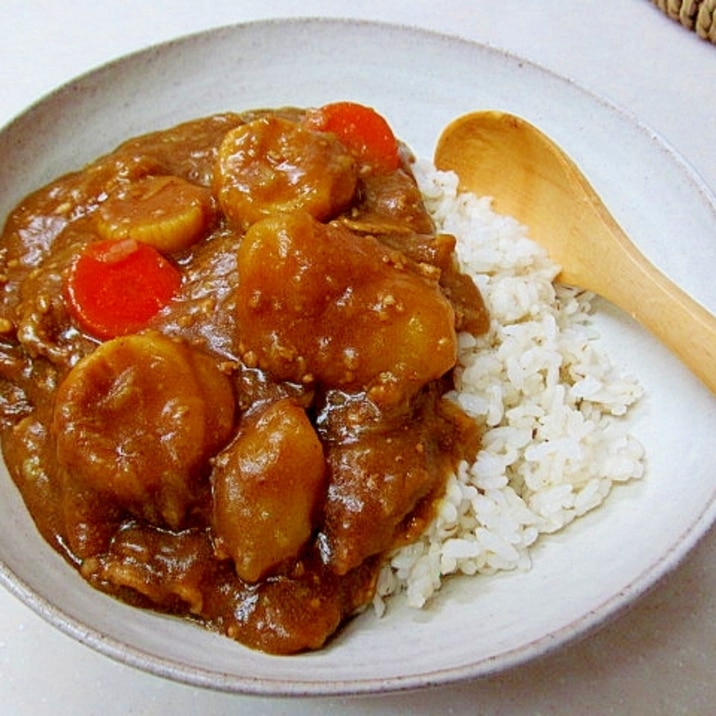 *魚介のだしで美味♪ホタテカレー*